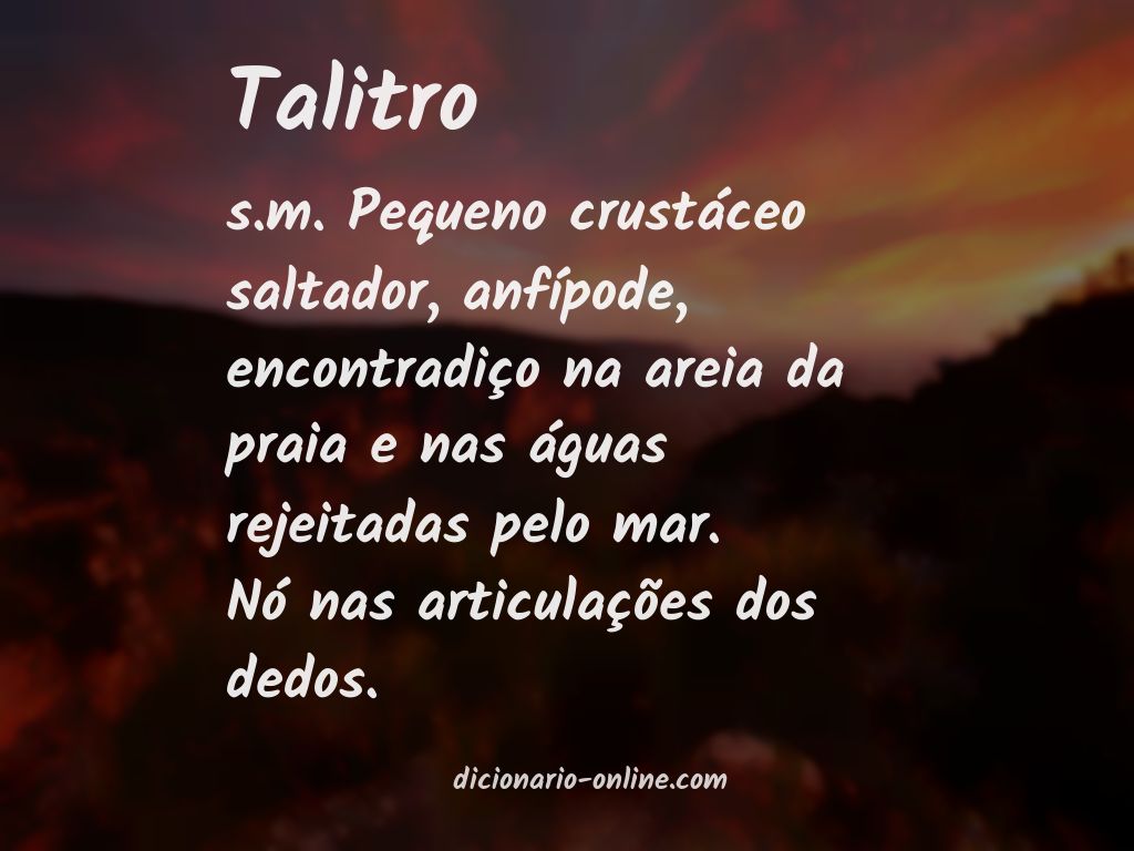 Significado de talitro