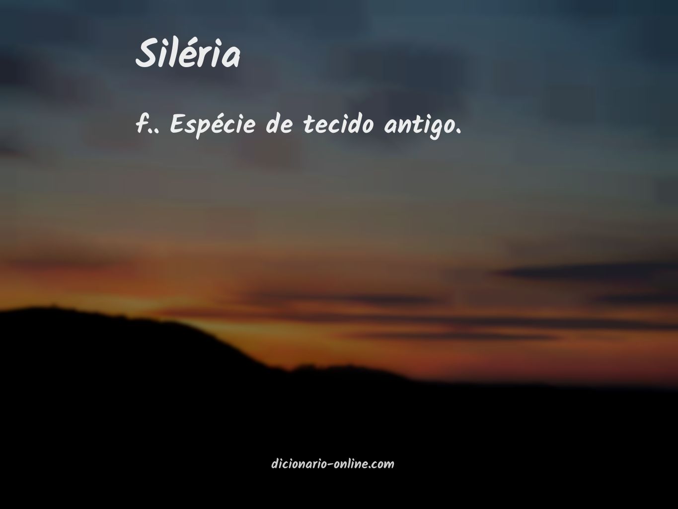 Significado de siléria