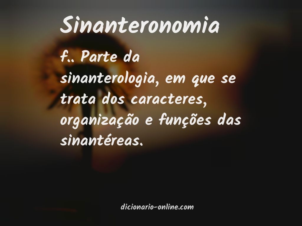 Significado de sinanteronomia