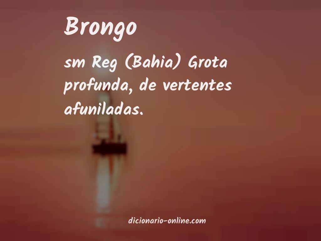 Significado de brongo