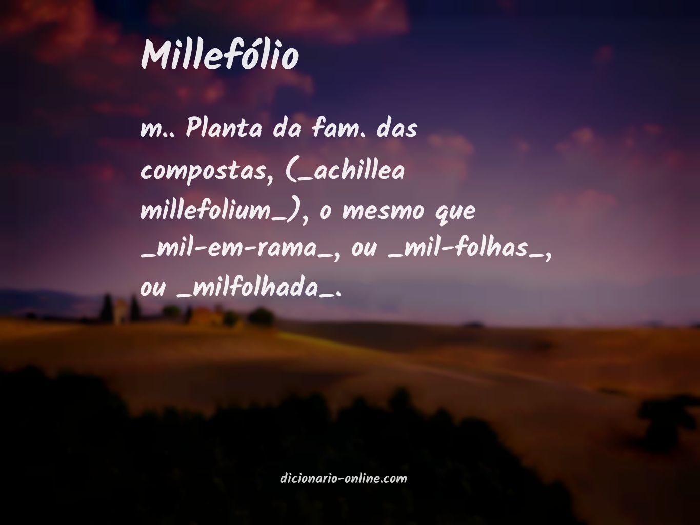 Significado de millefólio