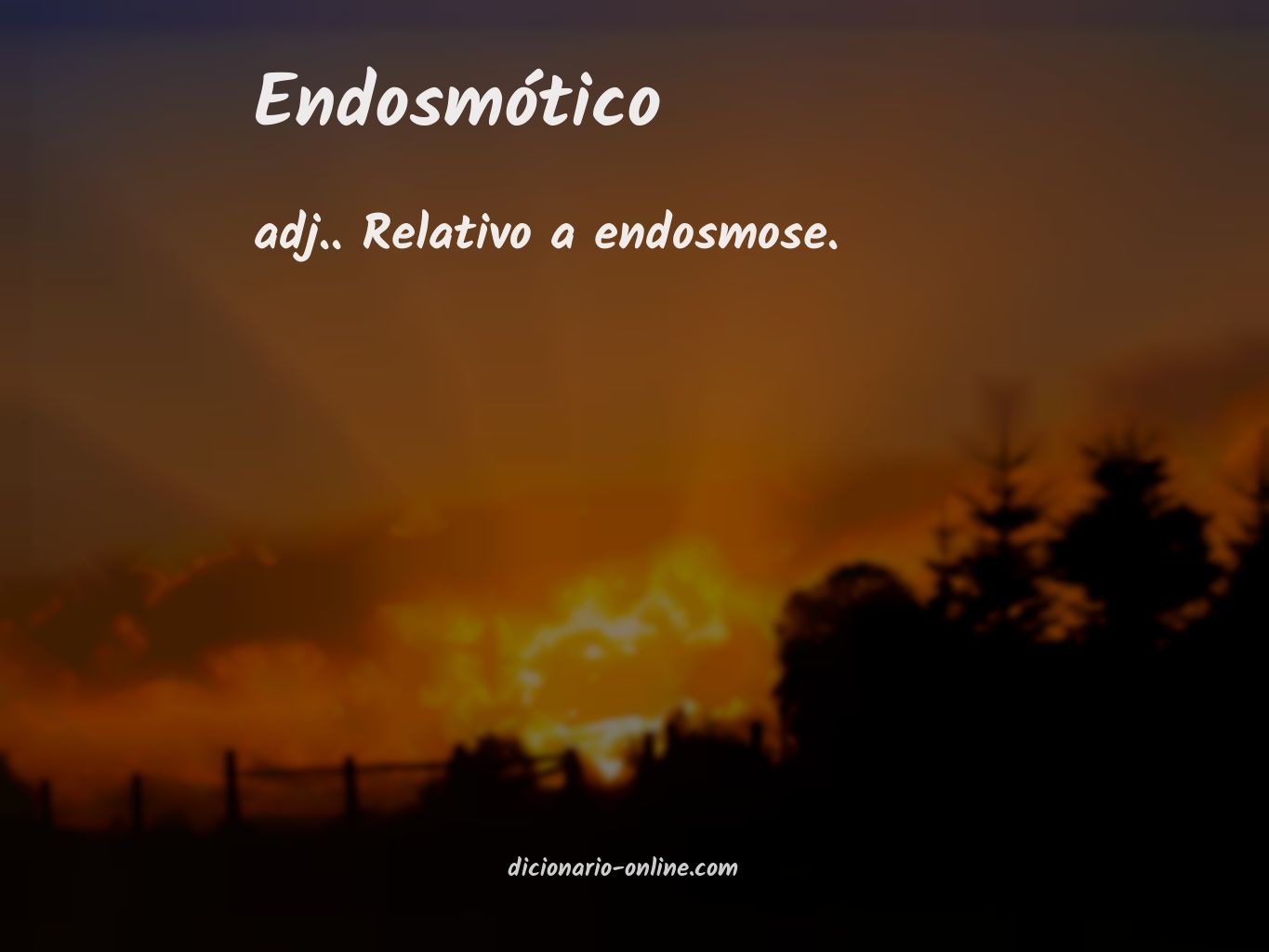 Significado de endosmótico