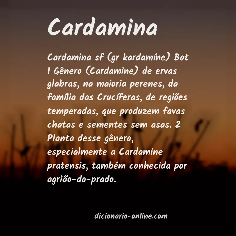 Significado de cardamina