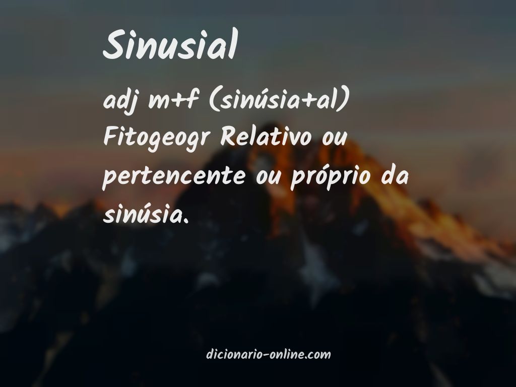 Significado de sinusial