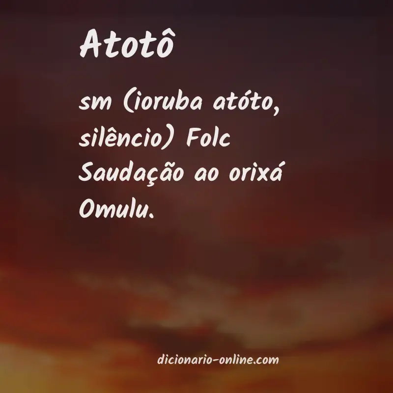 Significado de atotô