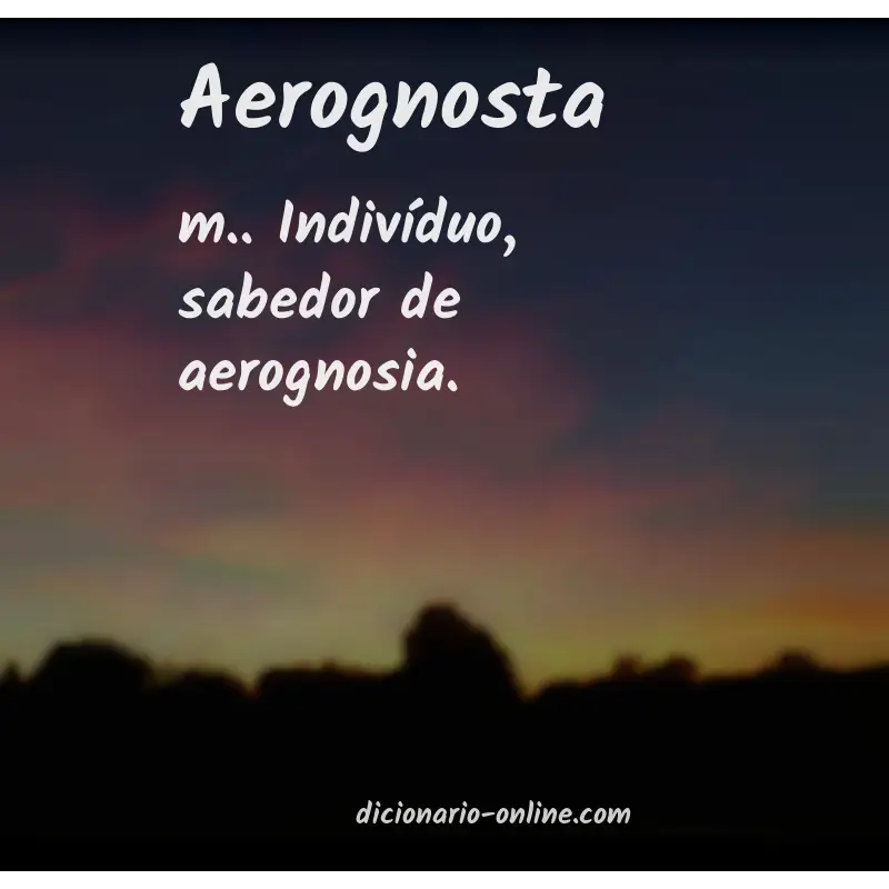 Significado de aerognosta