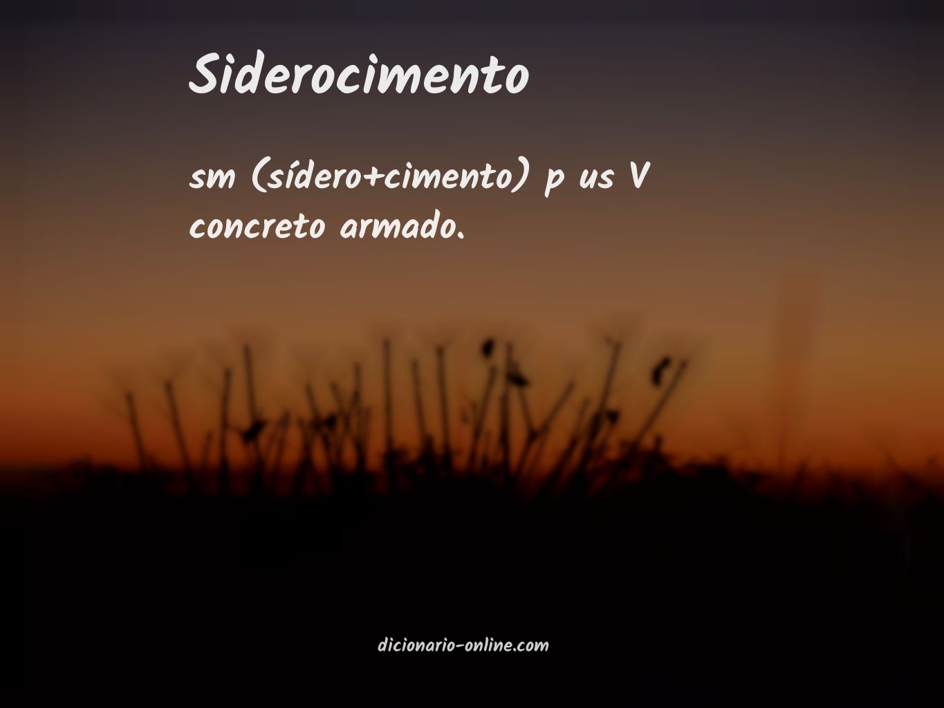 Significado de siderocimento