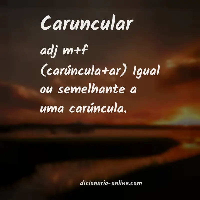 Significado de caruncular