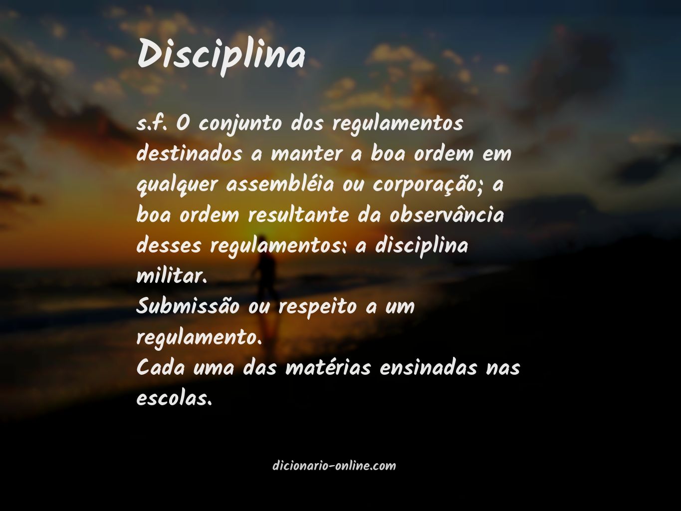 Significado de disciplina