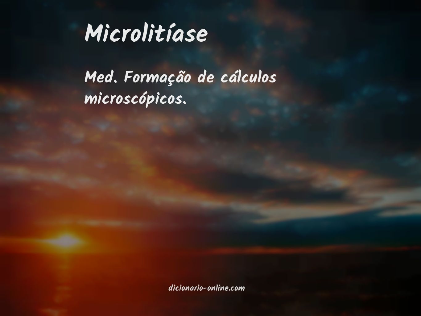 Significado de microlitíase