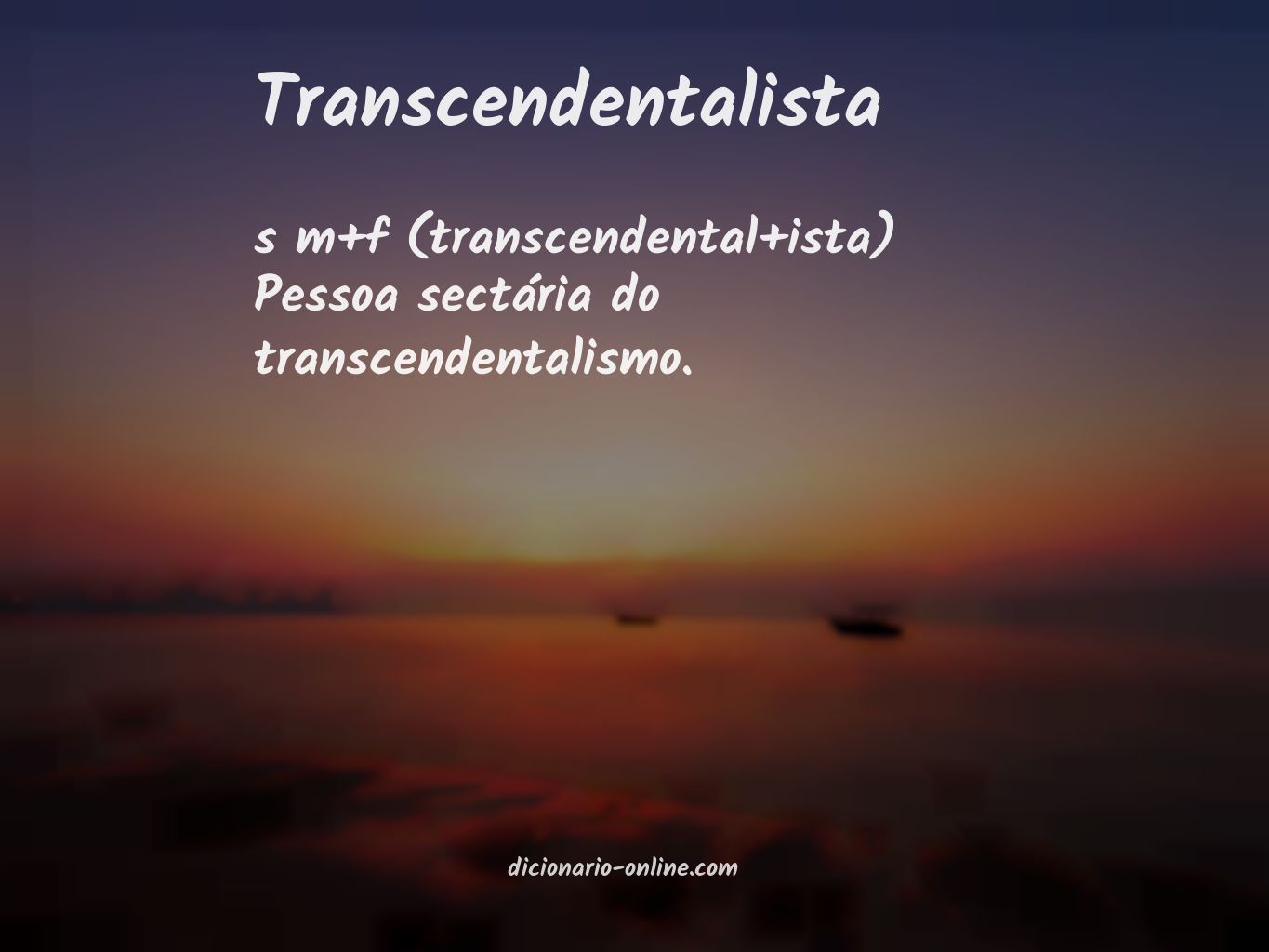 Significado de transcendentalista
