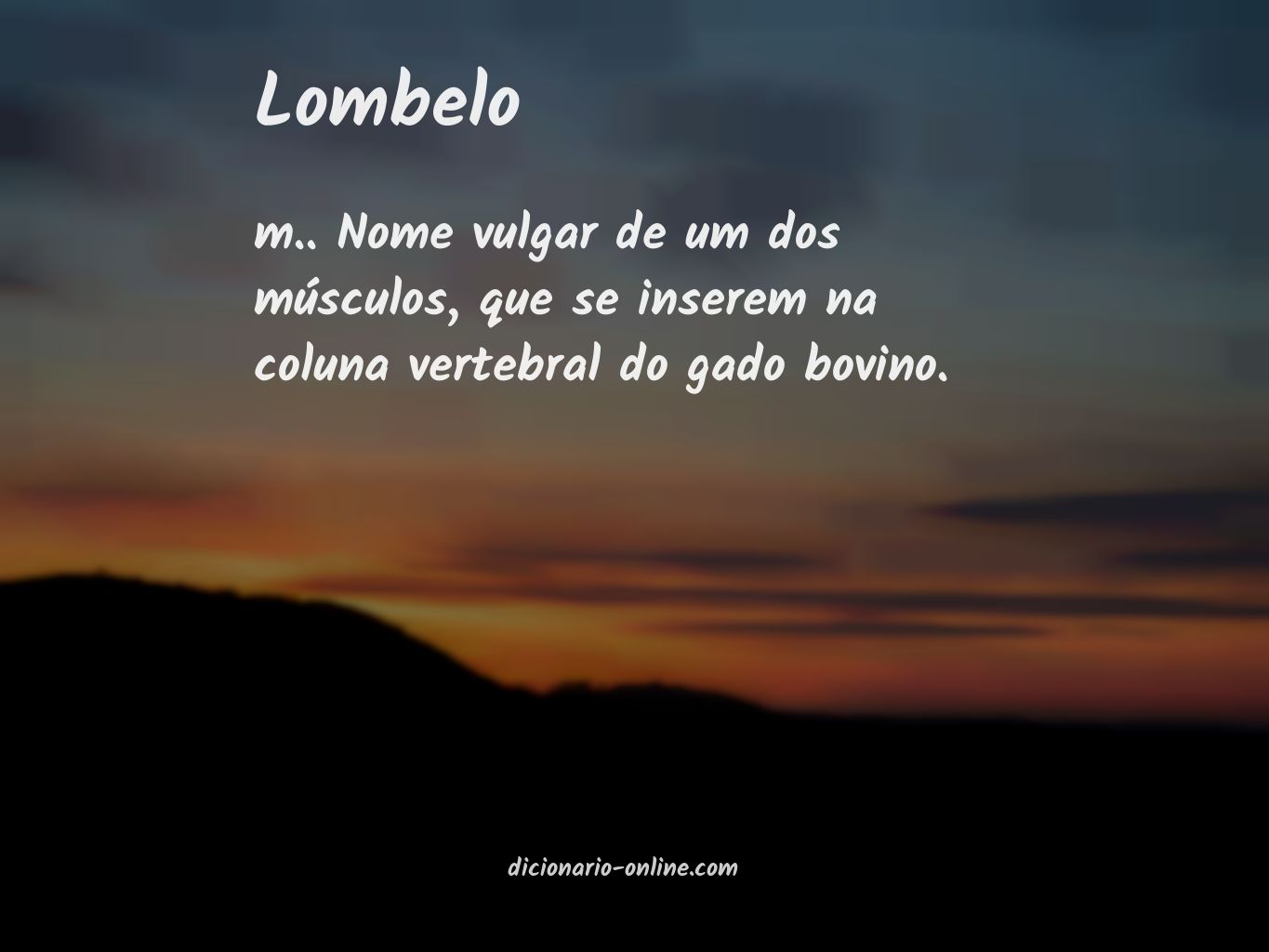 Significado de lombelo