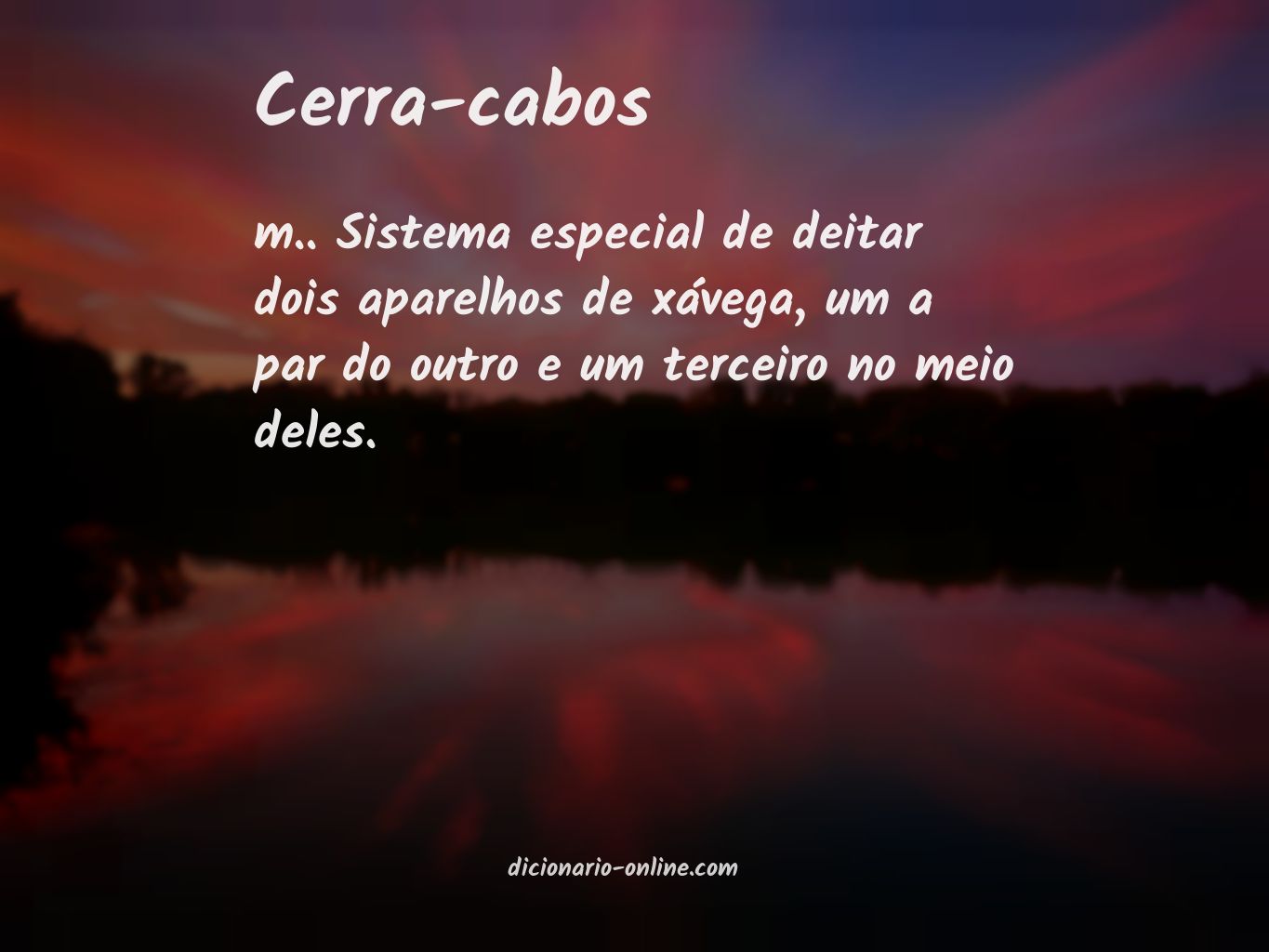 Significado de cerra-cabos