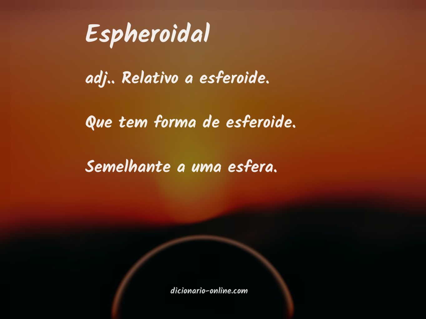 Significado de espheroidal