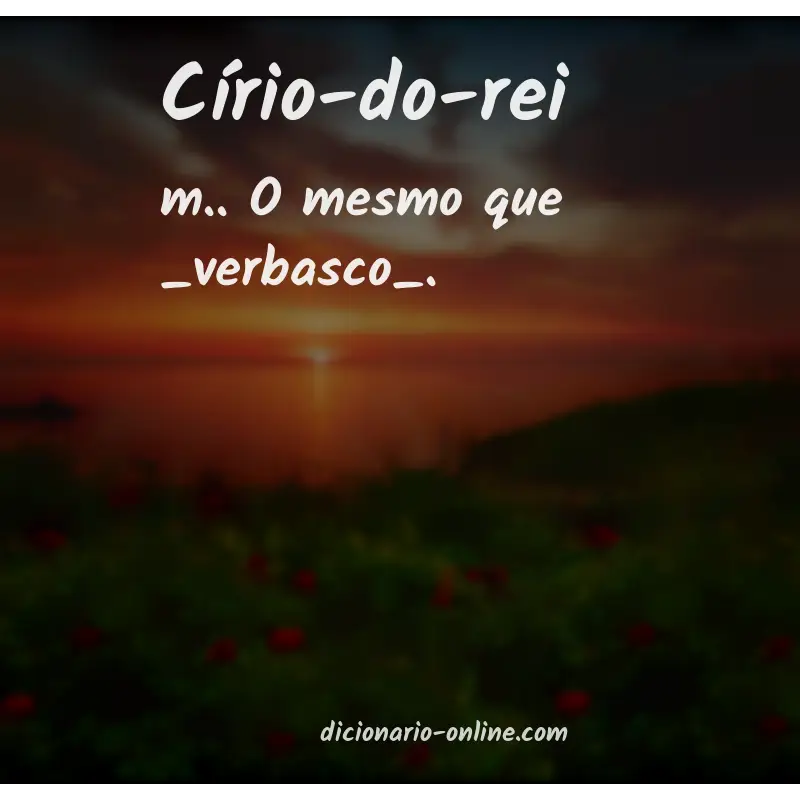 Significado de círio-do-rei