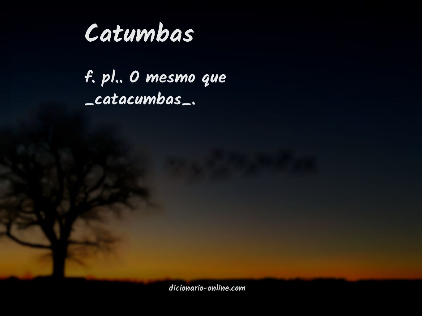 Significado de catumbas