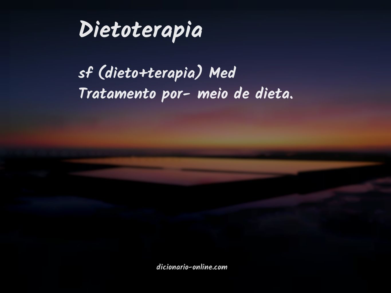 Significado de dietoterapia