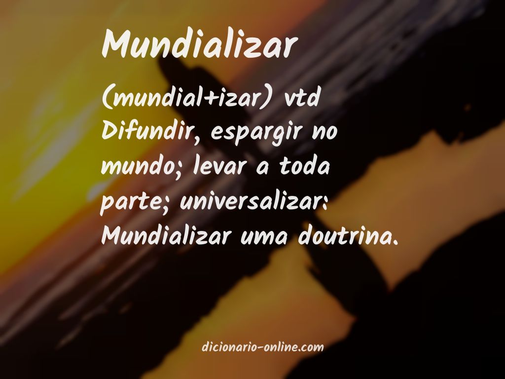 Significado de mundializar