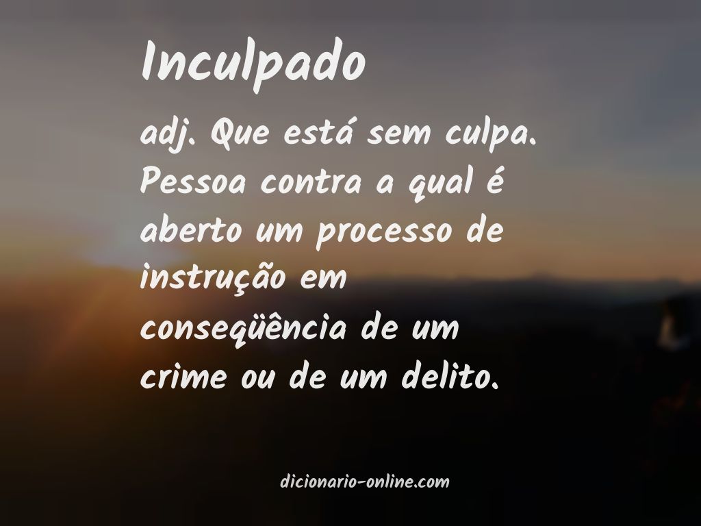 Significado de inculpado