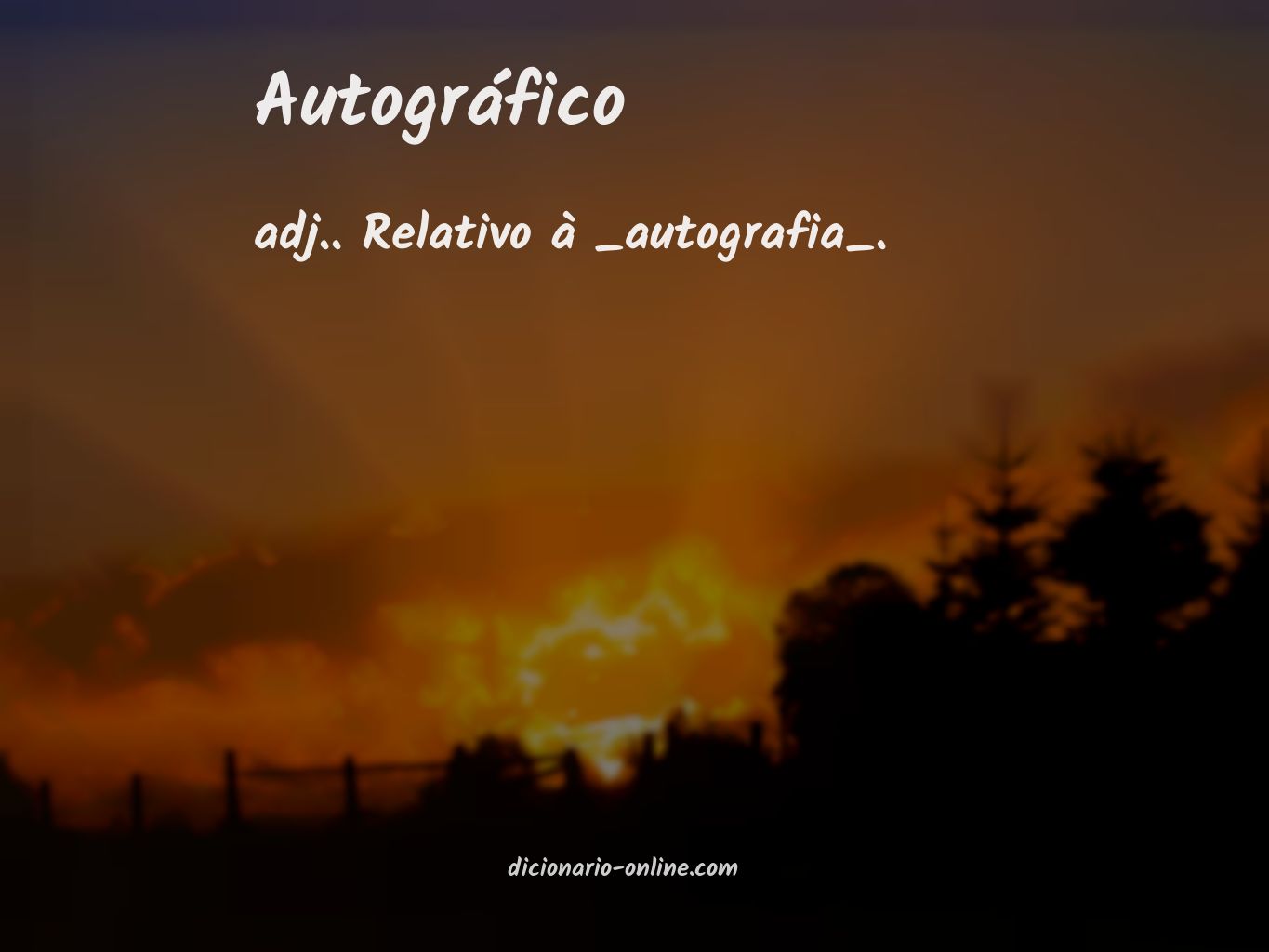 Significado de autográfico