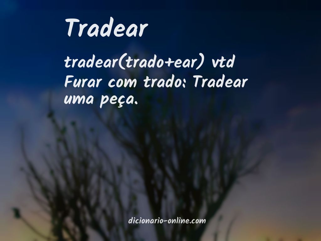 Significado de tradear