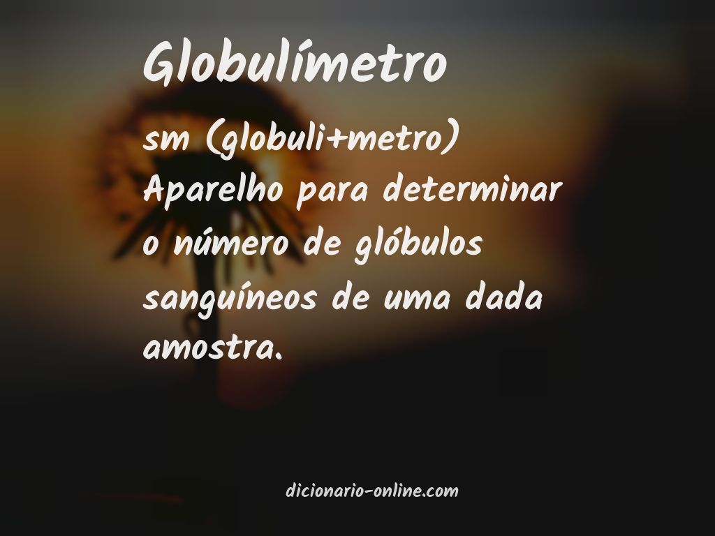 Significado de globulímetro