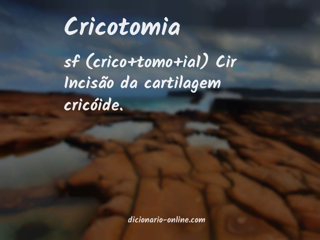 Significado de cricotomia