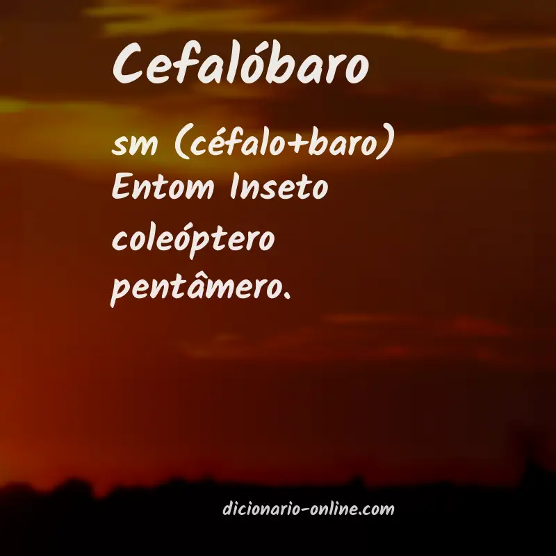 Significado de cefalóbaro