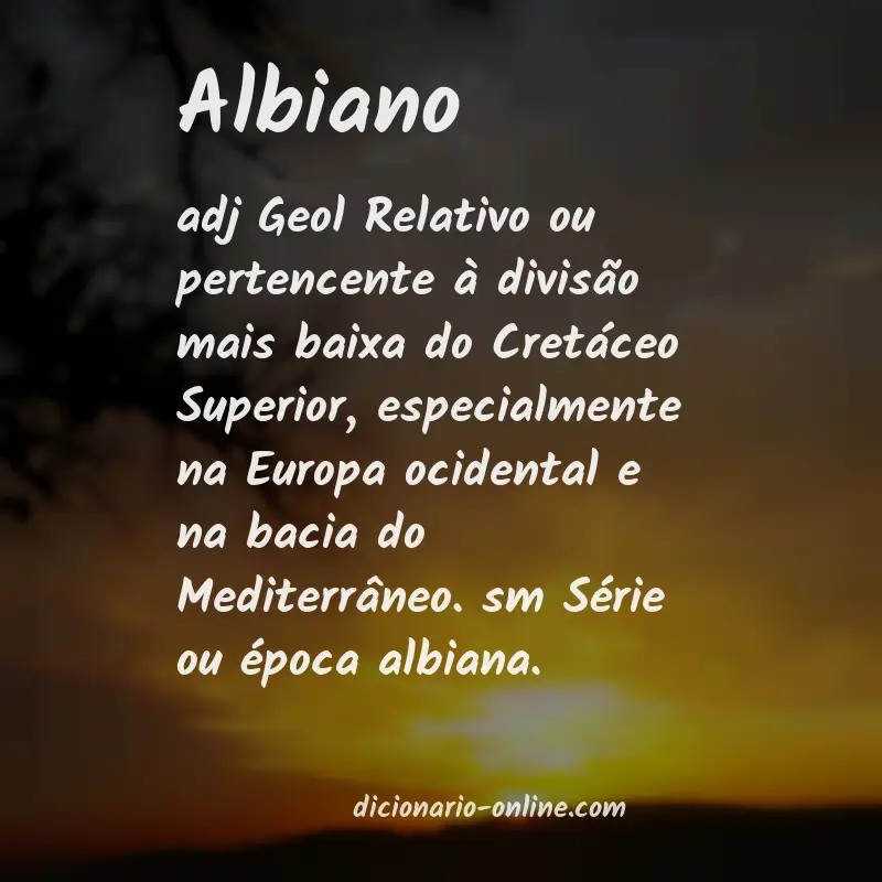 Significado de albiano