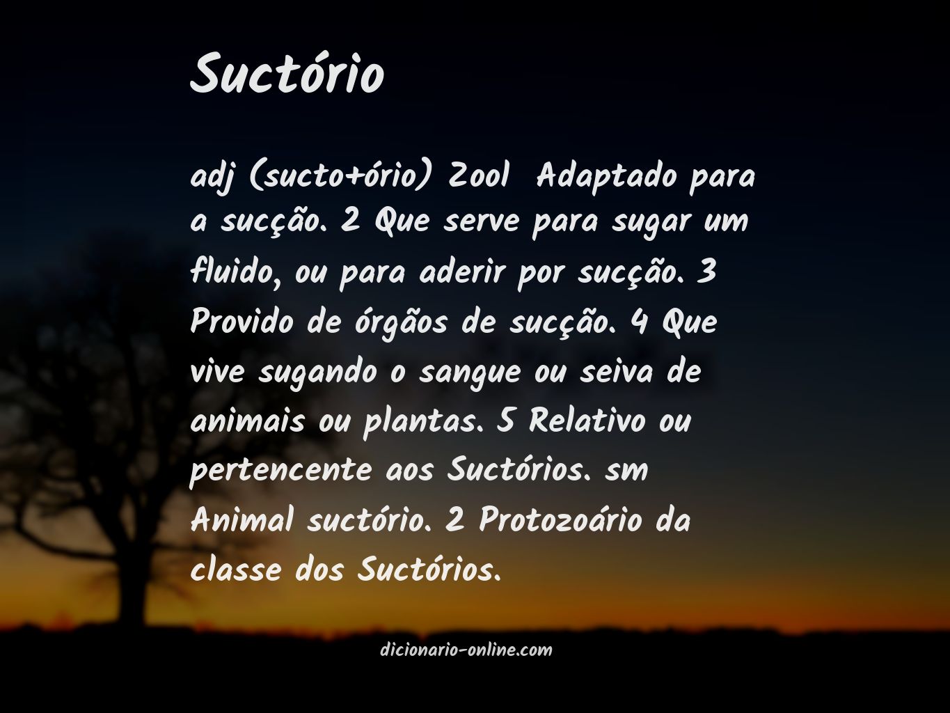 Significado de suctório