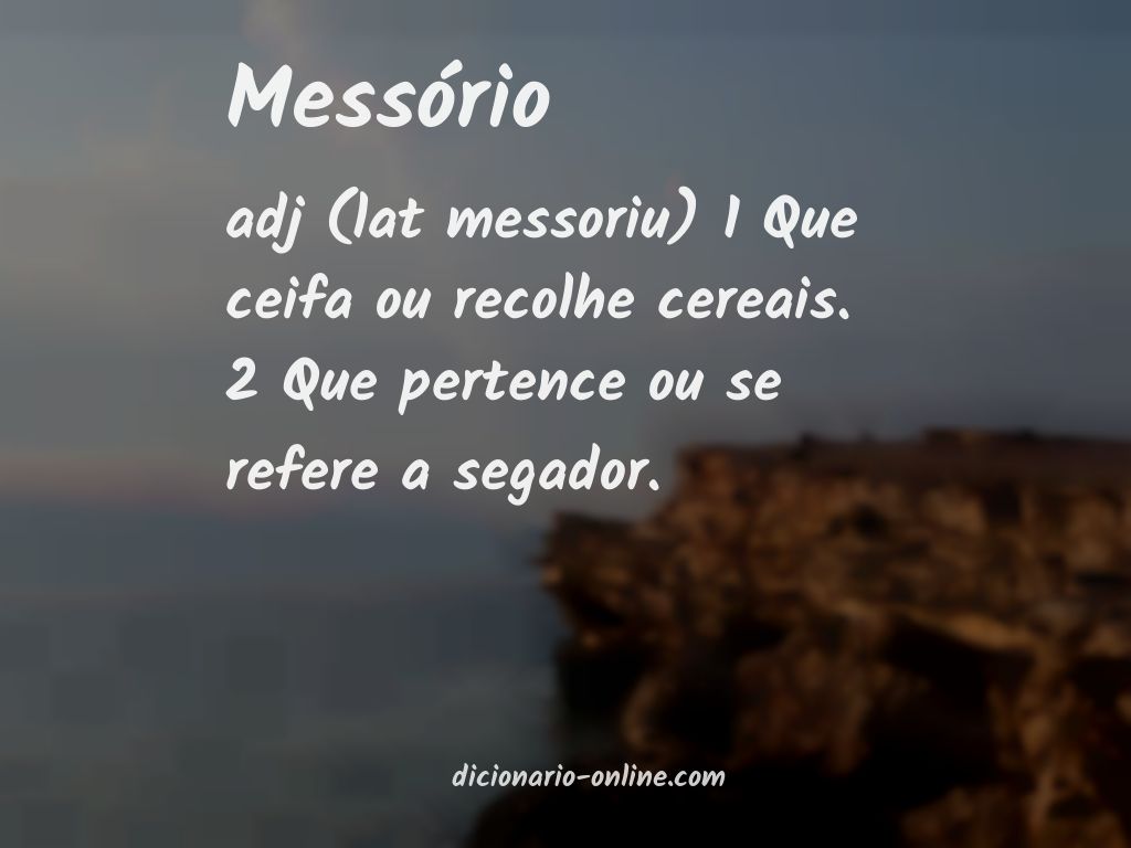 Significado de messório