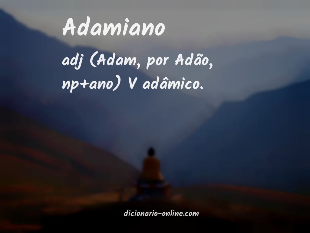 Significado de adamiano