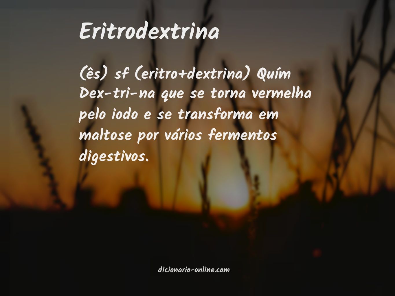 Significado de eritrodextrina