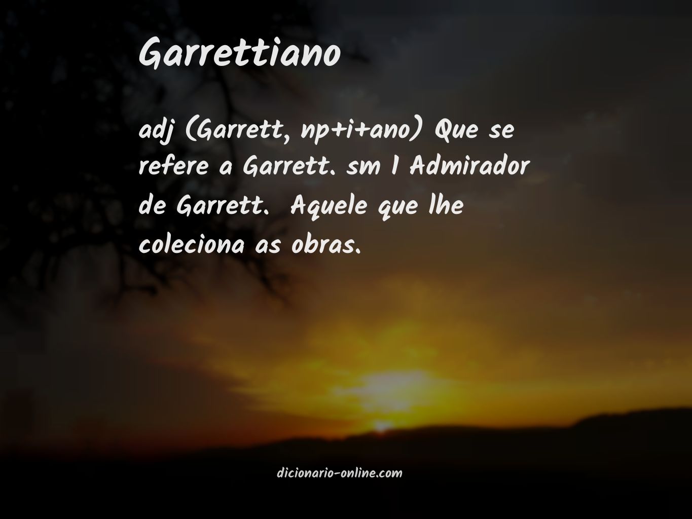 Significado de garrettiano