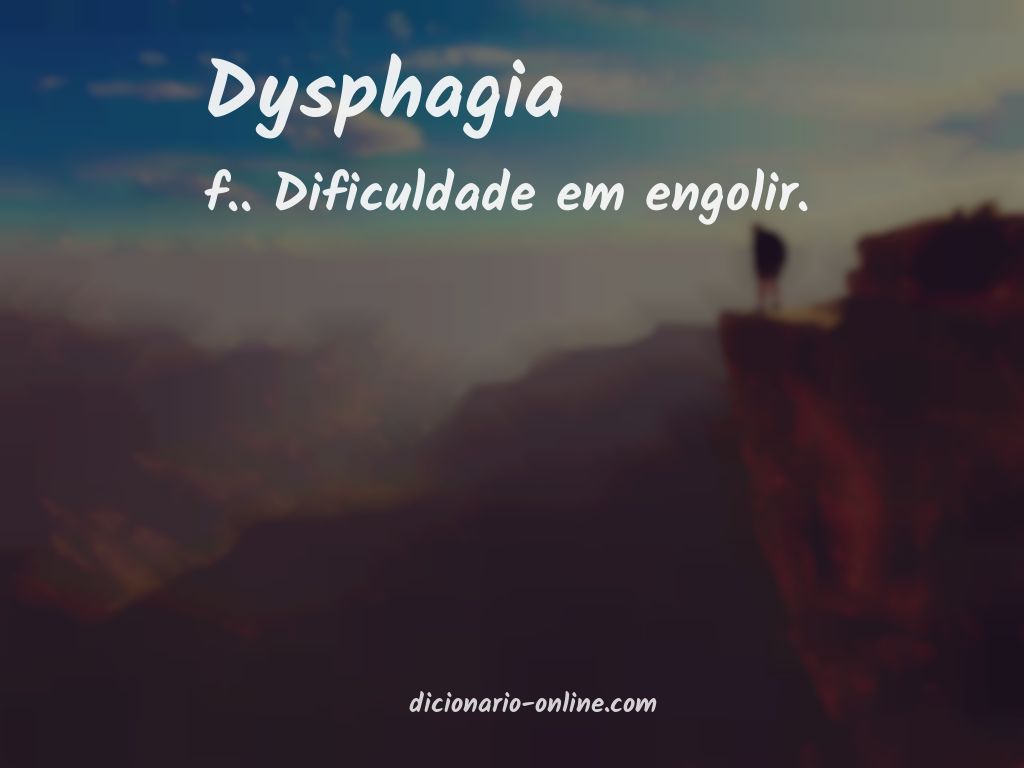 Significado de dysphagia