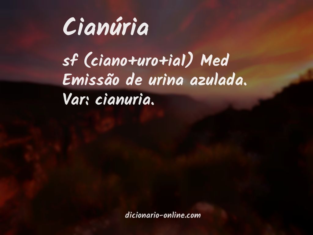 Significado de cianúria