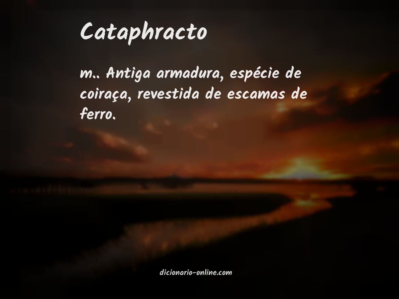 Significado de cataphracto