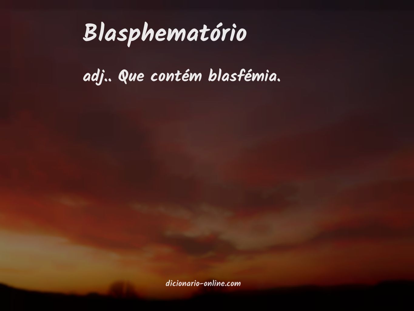 Significado de blasphematório