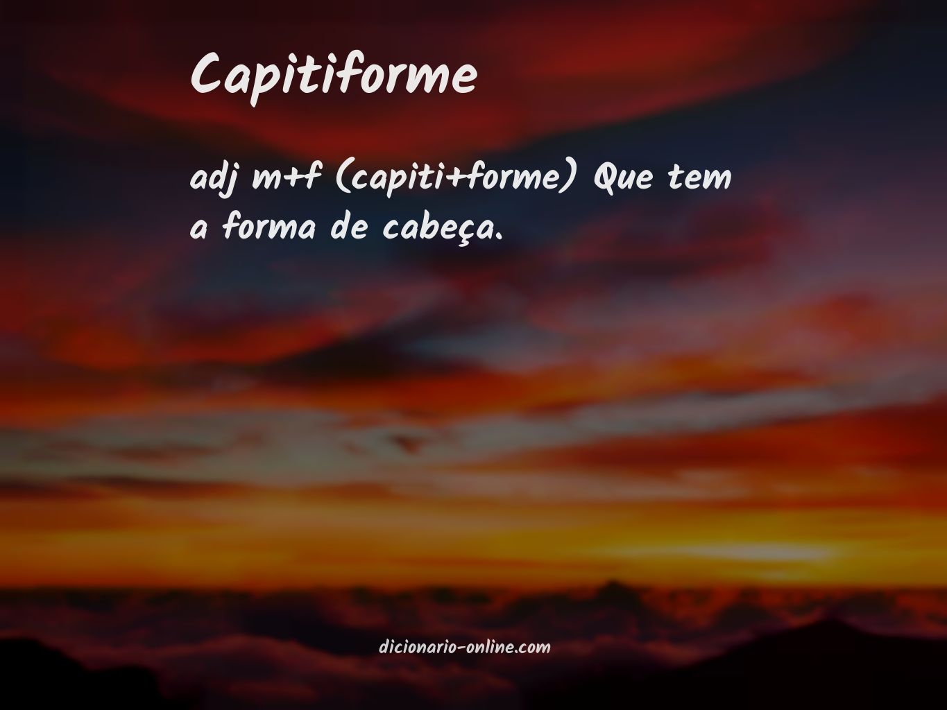 Significado de capitiforme