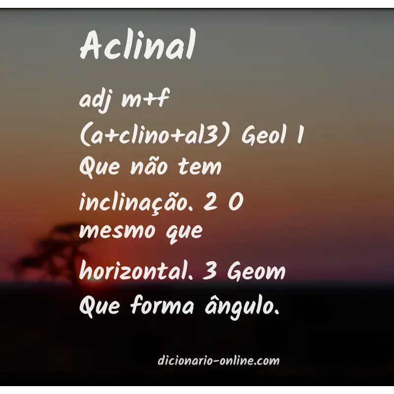 Significado de aclinal