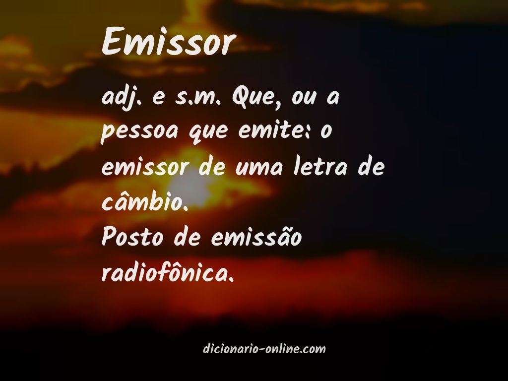 Significado de emissor