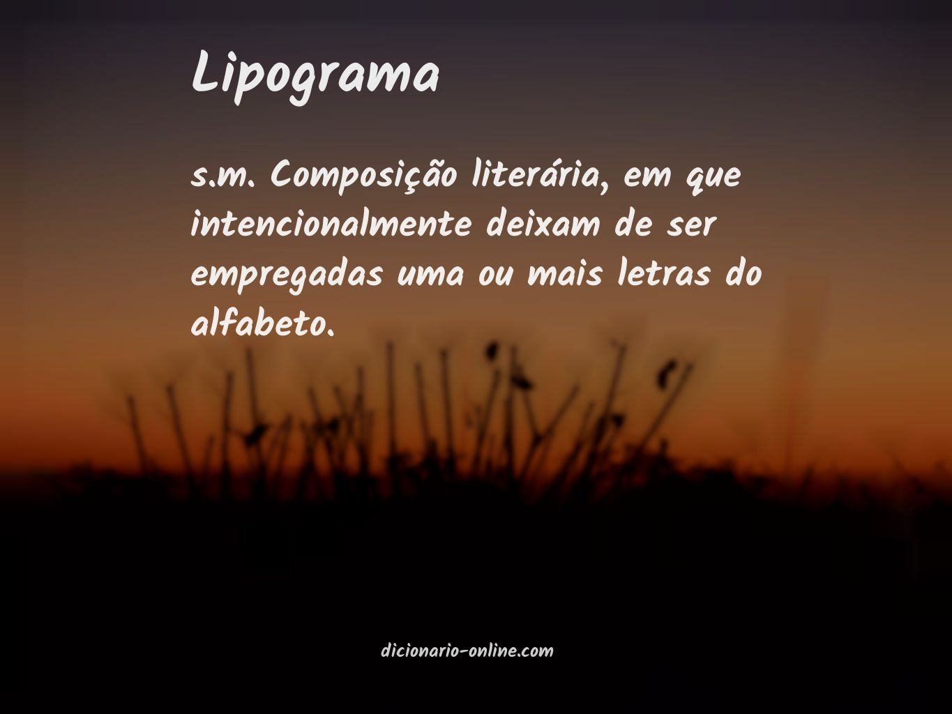 Significado de lipograma