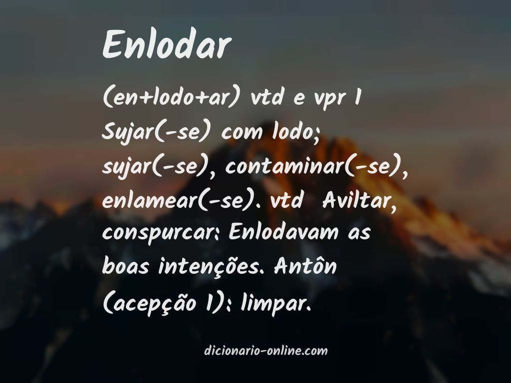 Significado de enlodar