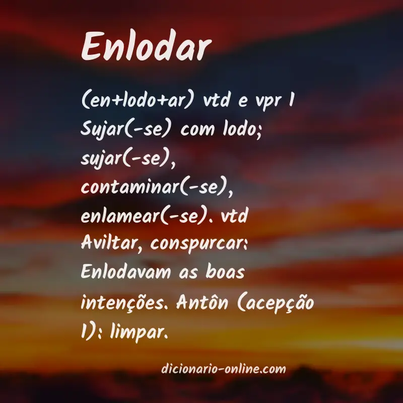 Significado de enlodar