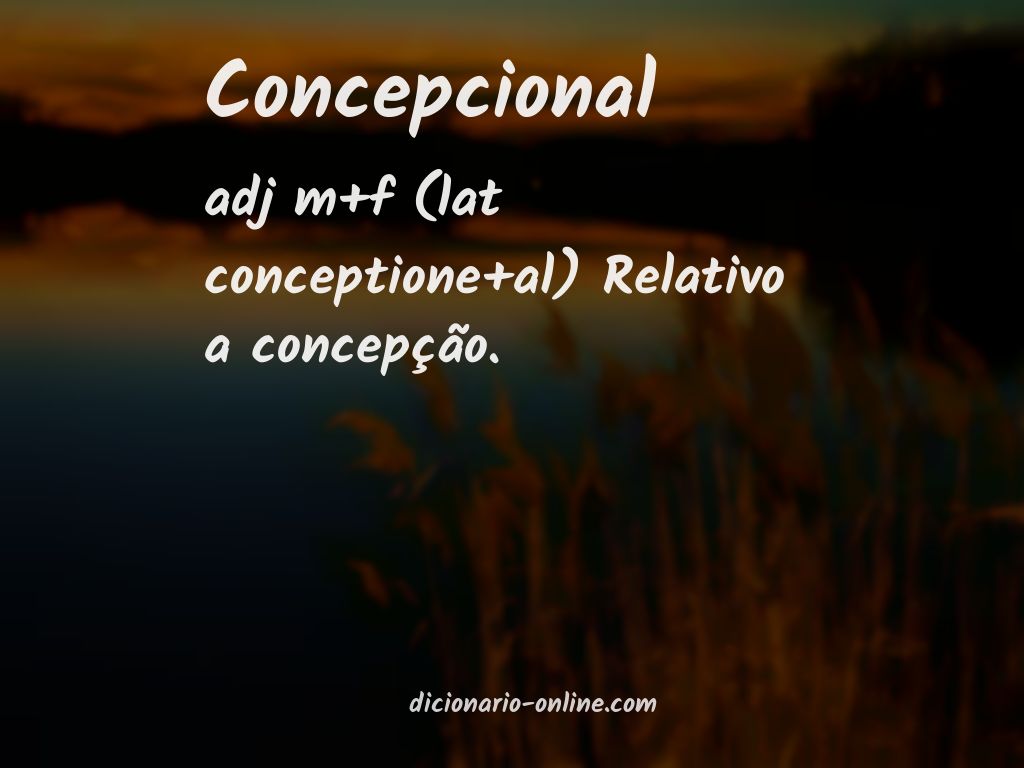 Significado de concepcional