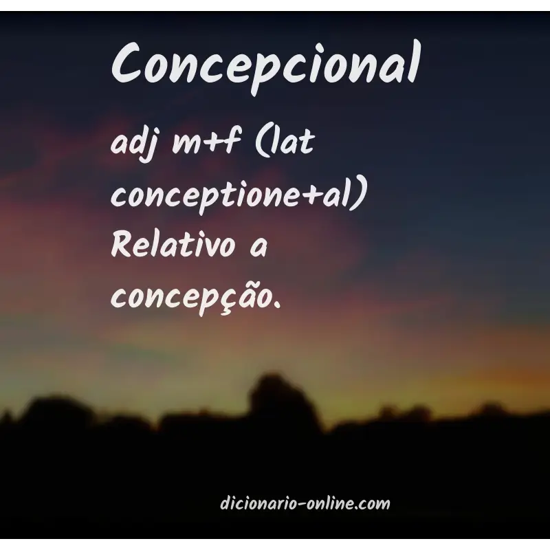 Significado de concepcional