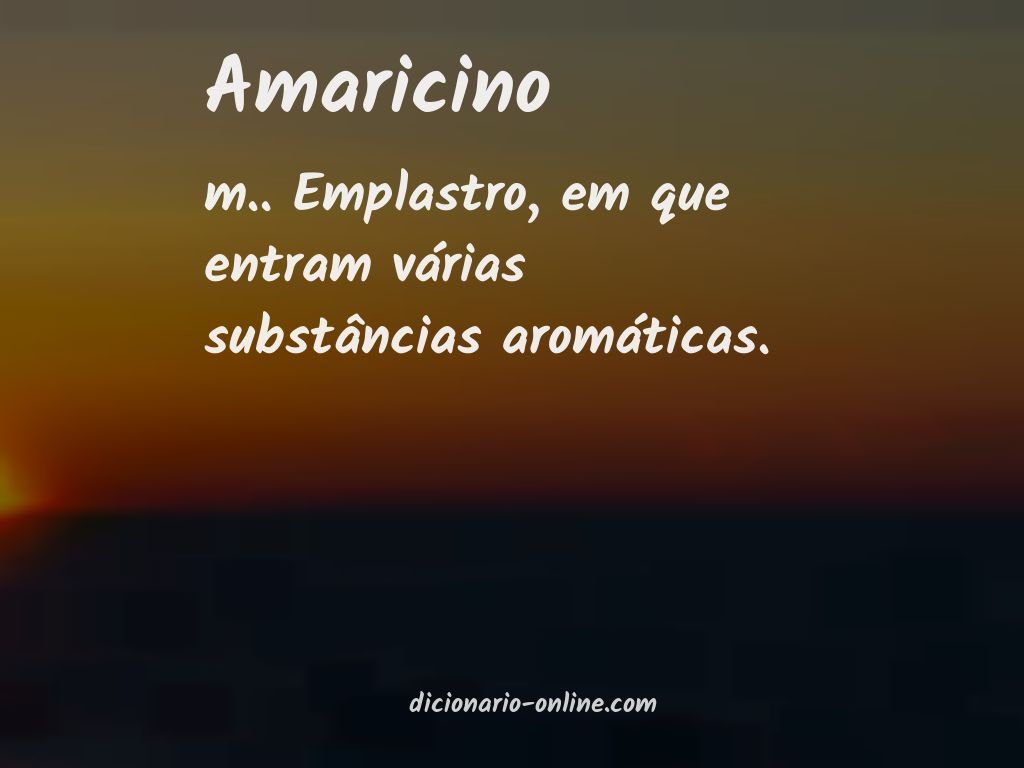 Significado de amaricino