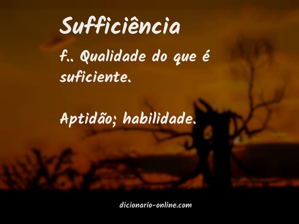 Significado de sufficiência