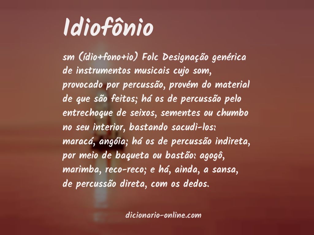 Significado de idiofônio