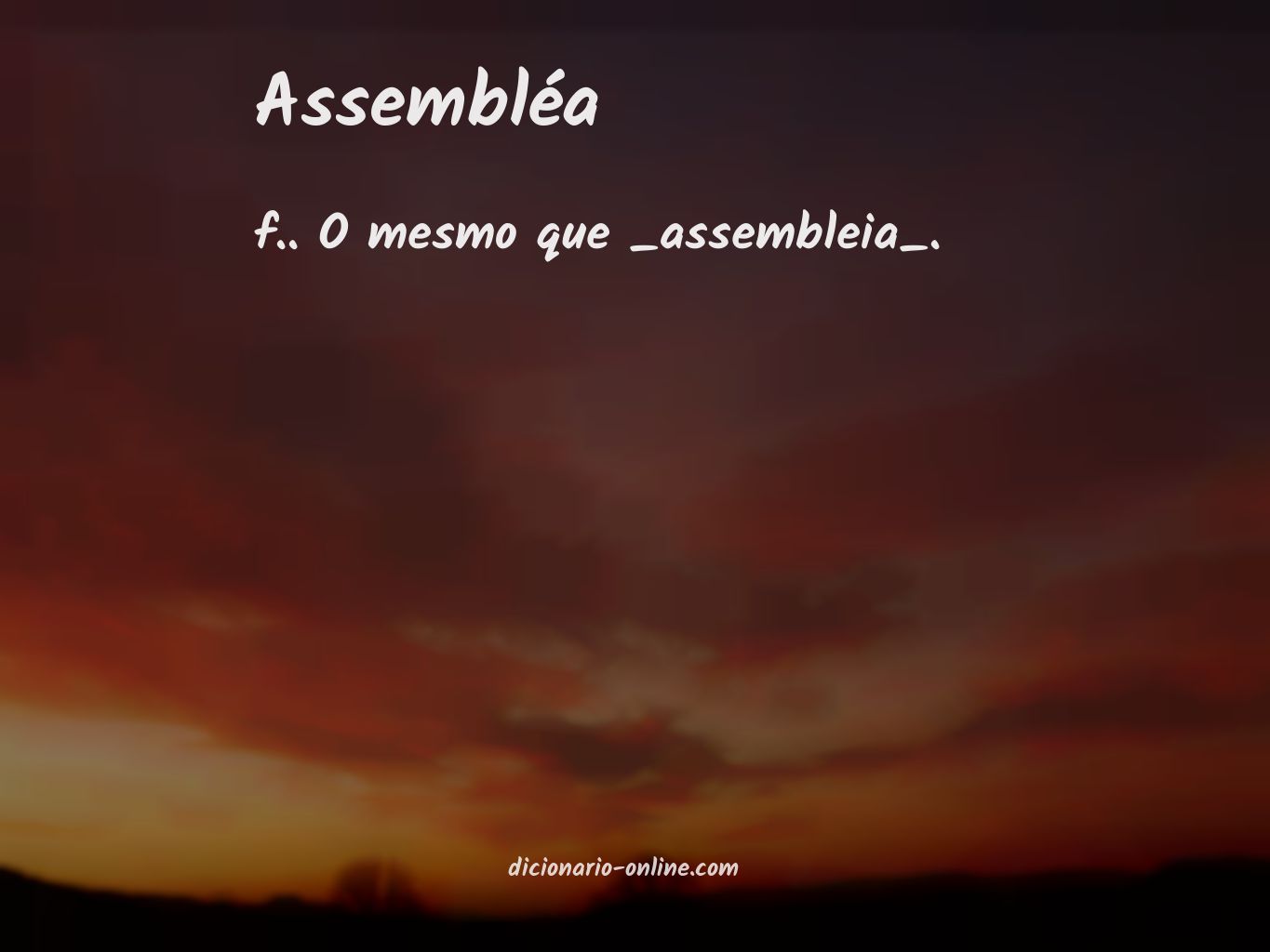 Significado de assembléa